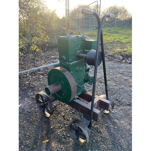 146 - Lister D stationary engine on trolley. S/No. 178331