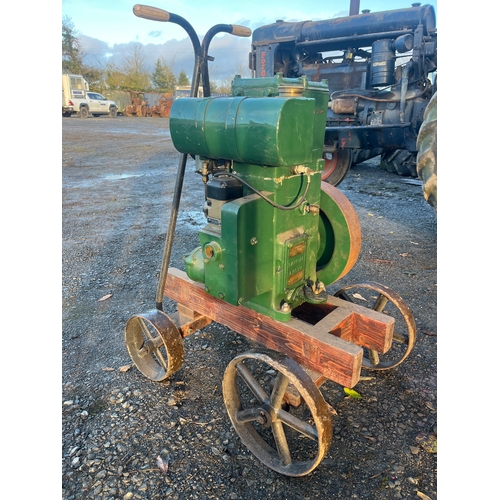 146 - Lister D stationary engine on trolley. S/No. 178331