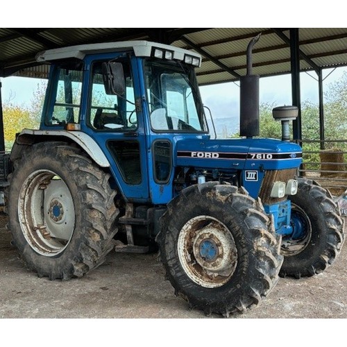 Ford 7610 tractor. 1992. Runs and drives. Reg. J367 XAW. V5 in office