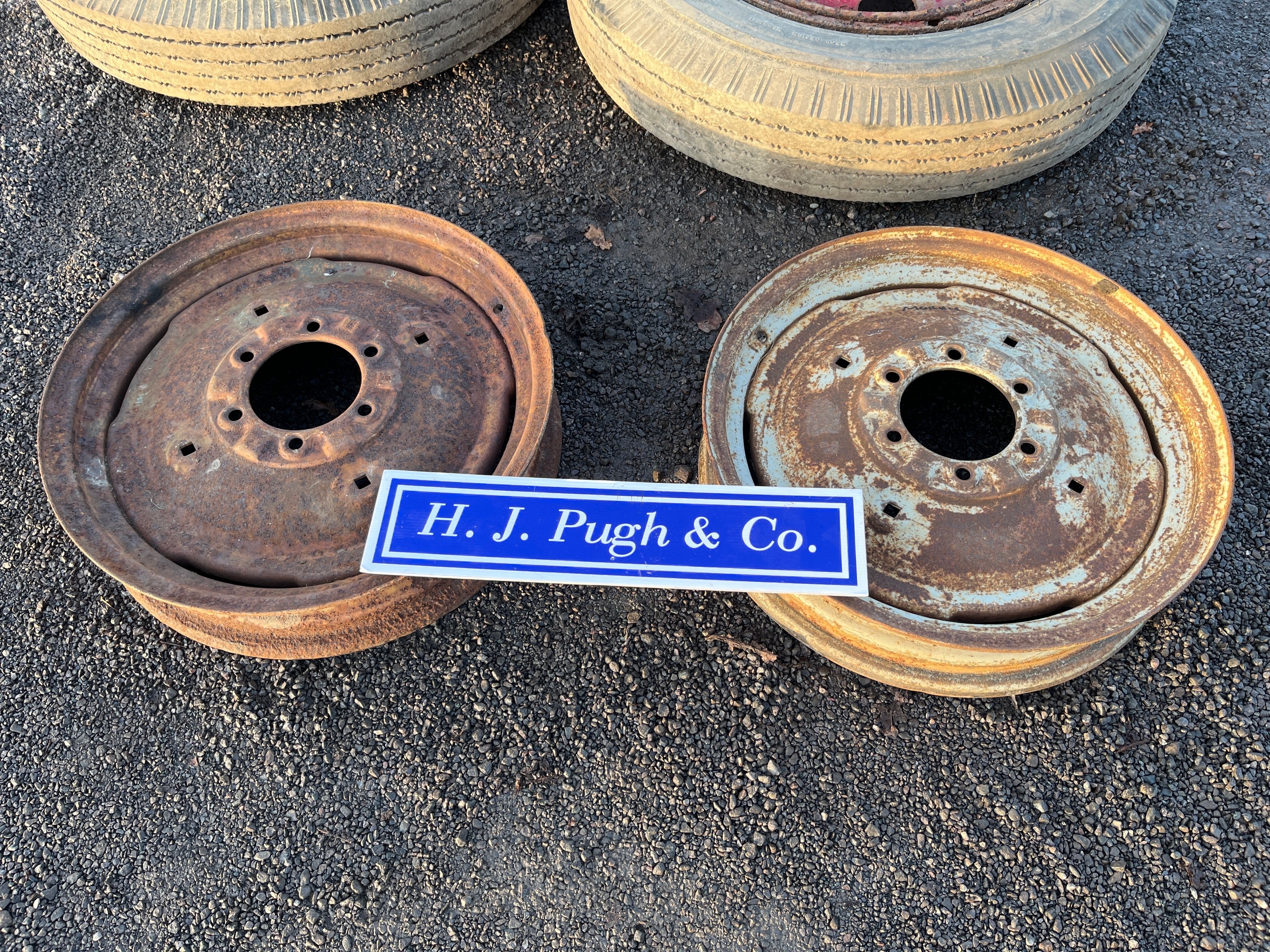 Pair of Super Major steel wheels