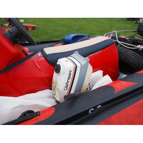 RIB wet line 360HD rib with trailer, 15HP marina 4 stroke outboard ...
