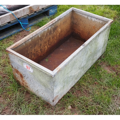 97 - Galvanised water tank 3 x 1½ft