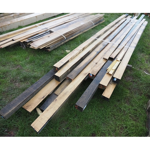 1080 - Bundle of oak offcuts average 3.3m