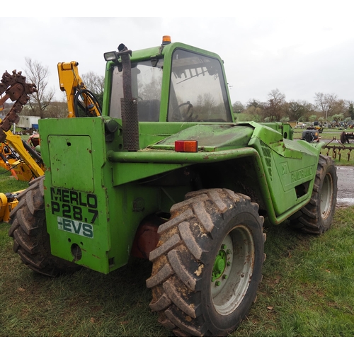 1622 - Merlo P28.7 EVS loadall. 1997. Runs and drives, new battery. Showing 7173 hours. Key in office