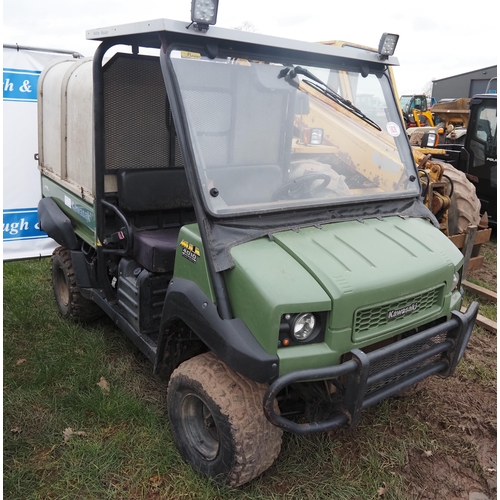 1639 - Kawasaki 4010 mule diesel utility vehicle. Reg. WA14 DPX. V5 and key in office