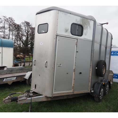 1665 - Ifor Williams HB510RC Silver Classic horse trailer