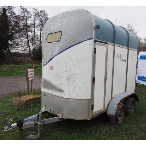 1667 - Rice Concours double horse trailer