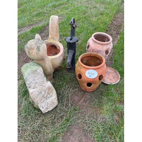 498A - Water pump, terracotta planters, etc.