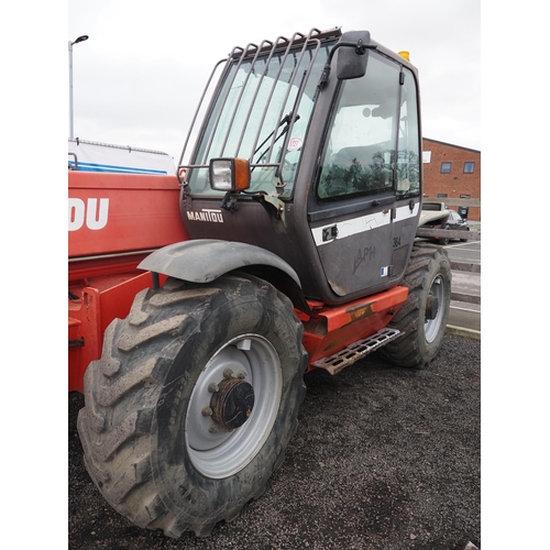 1727 - Manitou MT13.35 SL loader, 2005. Sway control. Showing 6283 hours, working order. Reg. EU05 RYY