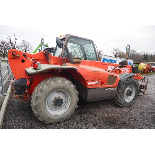 1727 - Manitou MT13.35 SL loader, 2005. Sway control. Showing 6283 hours, working order. Reg. EU05 RYY