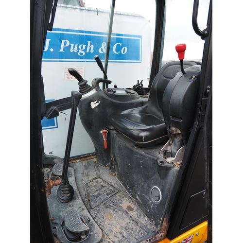 1728 - JCB 8014 CTS mini digger. Runs, showing 2904 hours. Key in office