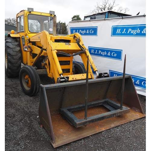 1730 - Massey Ferguson 3165R loading tractor. C/w bucket and bale spike. Runs and drives