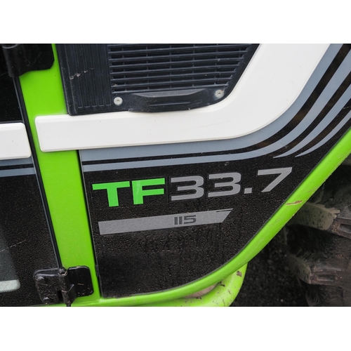 1732 - Merlo TF33.7 115 loadall. Showing 8770 hours. Runs and drives, c/w pick up hitch. Reg. WX17 DPV. V5 ... 