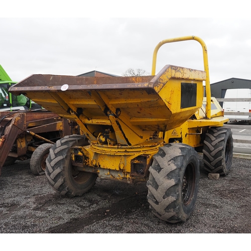 1734 - Terex 6000 PSRFL swivel dumper. Runs and drives