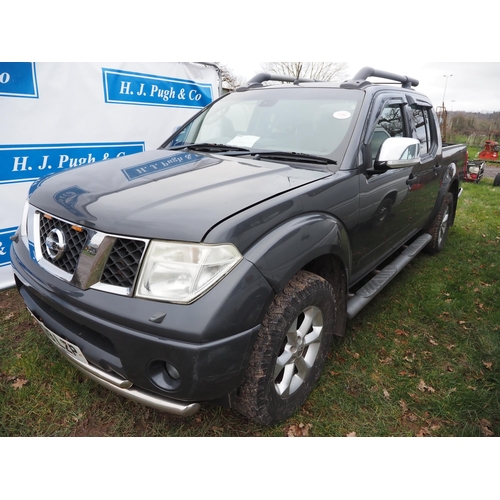 1798 - Nissan Navara double cab pick-up. MOT until 07/11/25. Reg. SF09 LZP. V5 and key in office