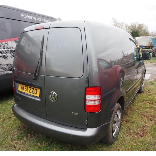 1803 - VW Caddy TDI van. MOT until 02/12/25. Reg. VK61 ZZO. Key and V5 in office