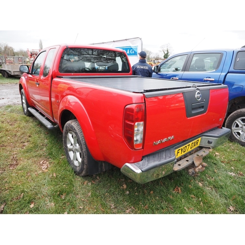 1804 - Nissan Navara SE pick up. MOT until 01/10/25. Reg. FY07 OXR. V5 and keys in office