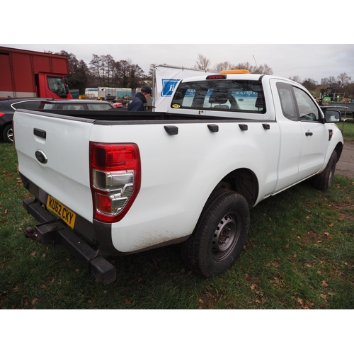 1814 - Ford Ranger 2.2 pick-up. MOT until 28/11/25. Reg. KU62 CKY. Part of an old V5 and key in office