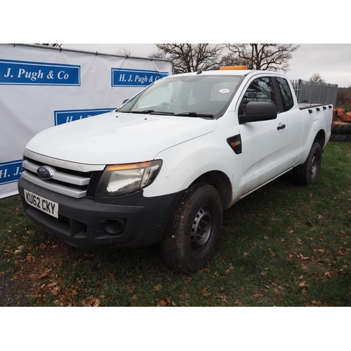 1814 - Ford Ranger 2.2 pick-up. MOT until 28/11/25. Reg. KU62 CKY. Part of an old V5 and key in office