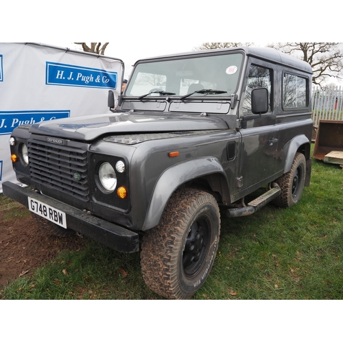 1818 - Land Rover Defender 90. MOT end March. Reg. G748 RBW. Key and V5 in office