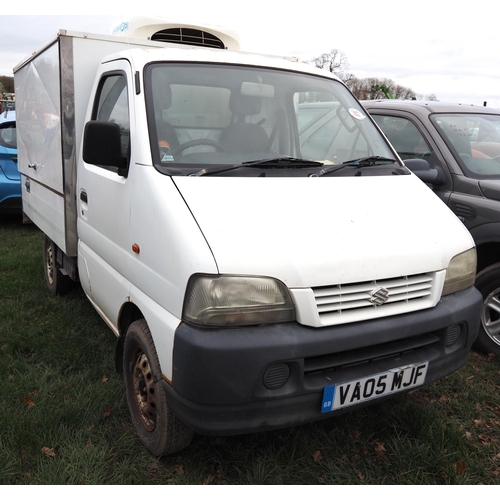 1822 - Suzuki delivery/catering van. MOT until 26/11/25. Cat C 23/09/2010. Reg. VA05 MJF. V5 and key in off... 