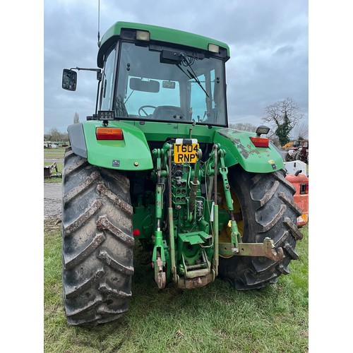 1625 - John Deere 7710 tractor. Runs and drives. Showing 9715 hours. Fitted with front linkage and PTO. New... 