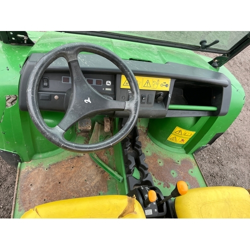 1723 - John Deere HPX 4x4 diesel gator. 2006. Runs but needs attention. Possibly gasket issue. Key in offic... 