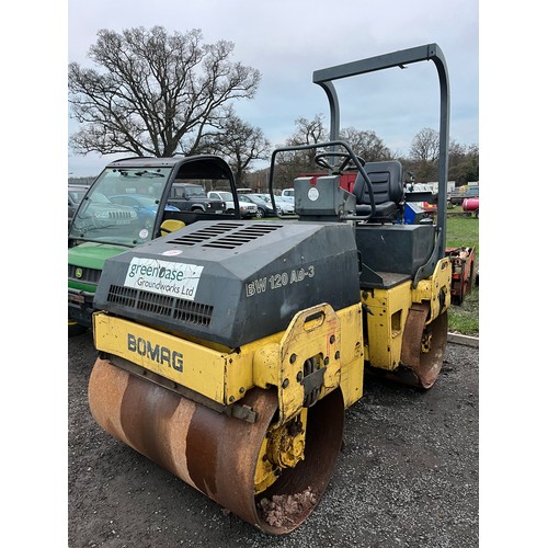 1722 - Bomag BW 120-AD3 roll. Spares or repair, engine damaged