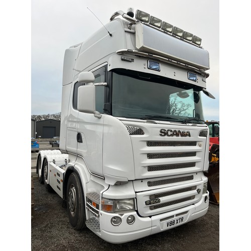 1675A - Scania V8 R500 arctic unit. 2007. Lifting axle, 1,333,136 km. Tidy, runs and drives. Reg. V88 XTR. K... 