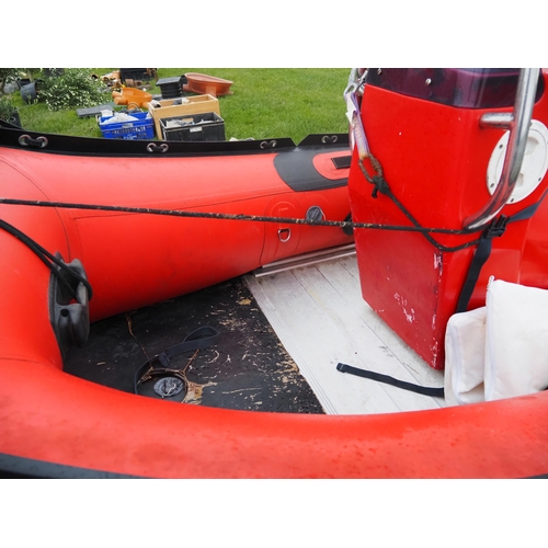 1954 - RIB wet line 360HD rib with trailer, 15HP marina 4 stroke outboard engine.  GWO used all season