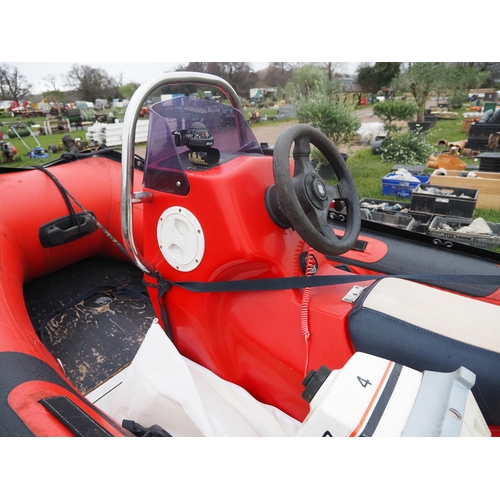 1954 - RIB wet line 360HD rib with trailer, 15HP marina 4 stroke outboard engine.  GWO used all season