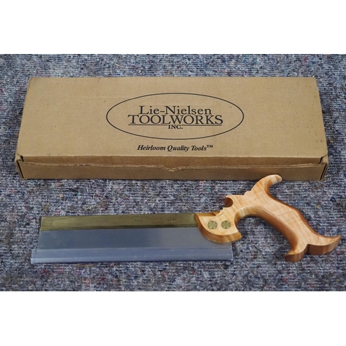 419 - Lie-Neilsen brass backed dovetail saw with cherry handle