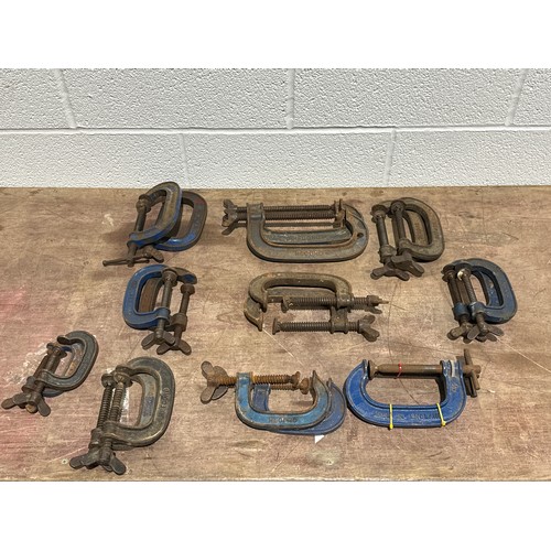 888 - Pairs of Record G clamps - 10