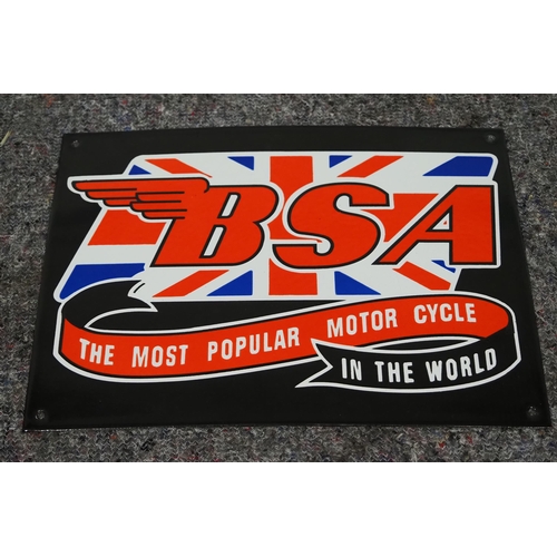 414 - Modern enamel sign - BSA 15