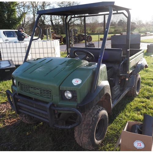 74 - Kawasaki mule. Non-runner/spares. Key in office