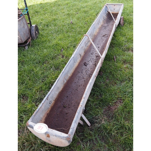 91 - Galvanised feed troughs