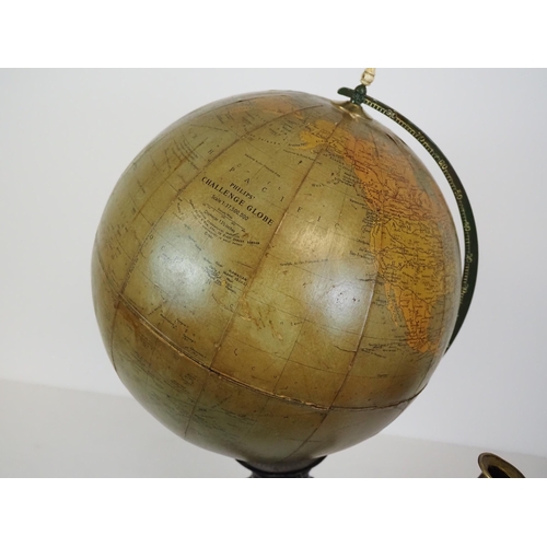 32 - Vintage celestial globe with moon, candle, reflector simulating the suns rays by Short & Mason Londo... 