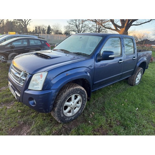 1659 - Isuzu Rodeo 2.5TD pick up. 2007. Runs. MOT until 02/08/25. Reg. CX07 ZSP. V5 and key in office