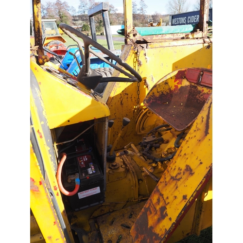 1519 - Massey Ferguson 165 tractor with front blade and AFT65 rotary chain trencher. Reg. OBM 117H. Key in ... 