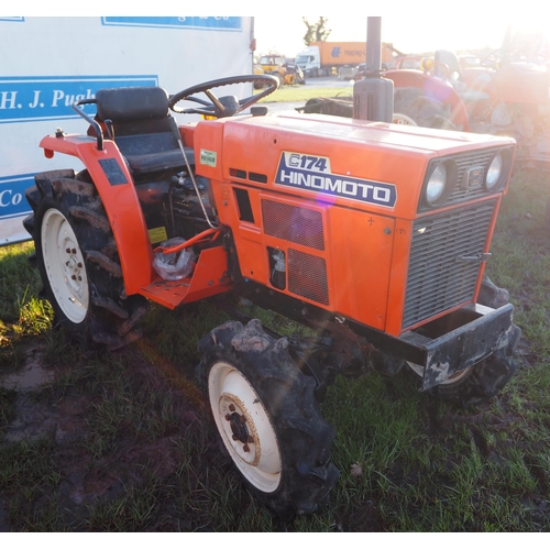 1522 - Hinomoto C174 compact tractor. Key in office