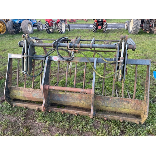 1502 - Manitou 628 manure fork and grab 8ft