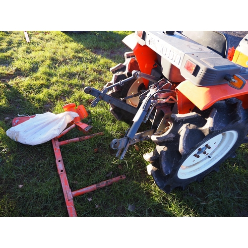 1528 - Aste A15 compact tractor and rotavator. Key in office