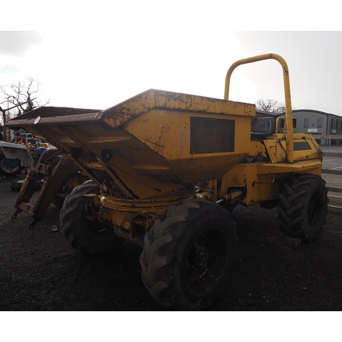 1585 - Terex 6000 PSRFL swivel dumper. Runs and drives