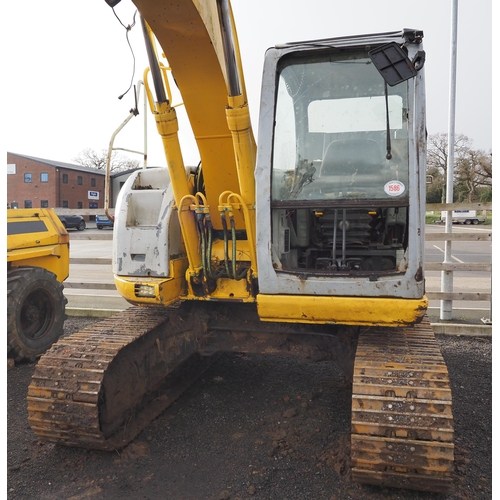 1586 - Kobelco E115SR tracked excavator. Runs and drives. Key in office