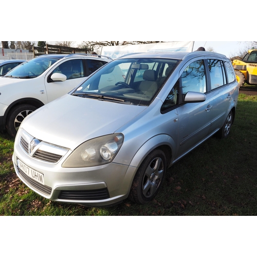 1662 - Vauxhall Zafira 1.9 CDTi. 2007. MOT until 15/02/25. Reg. VN07 UHW. V5 and keys in office