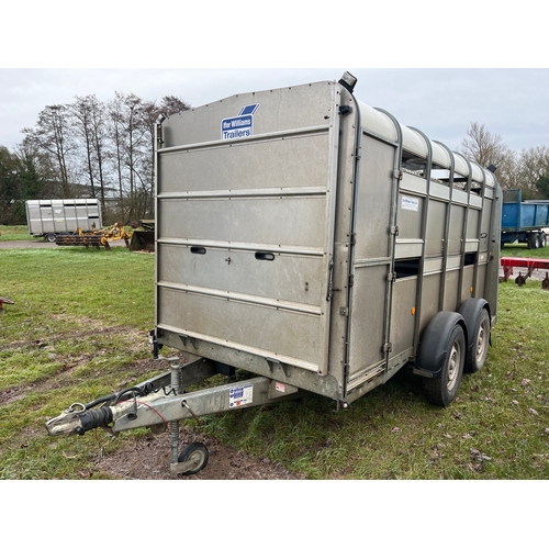 1616 - Ifor Williams TA510G 12’ x 6’ stock trailer with sheep decks and cattle gate