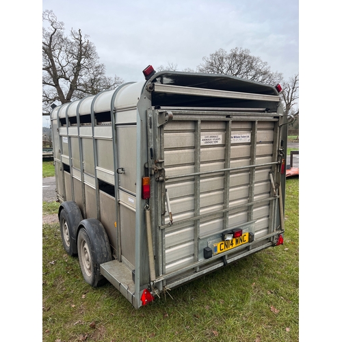 1616 - Ifor Williams TA510G 12’ x 6’ stock trailer with sheep decks and cattle gate