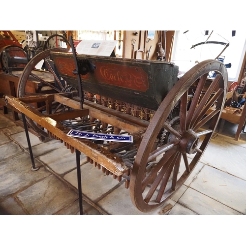 62 - Improved horse drawn corn/seed drill. Circa 1890. Buyer to remove