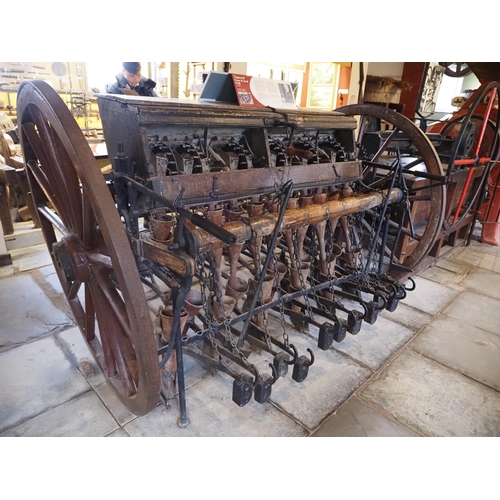 62 - Improved horse drawn corn/seed drill. Circa 1890. Buyer to remove