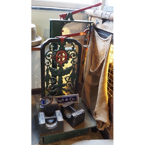 73 - Bartlett & Sons platform scales and weights